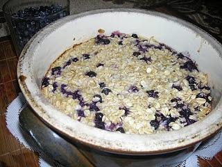 Pieczona owsianka z jagodami