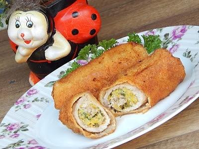 Roladki schabowe nadziewane cukinią i amarantusem