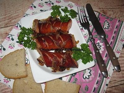 Kiełbasa z cebulką na śniadanie lub kolację