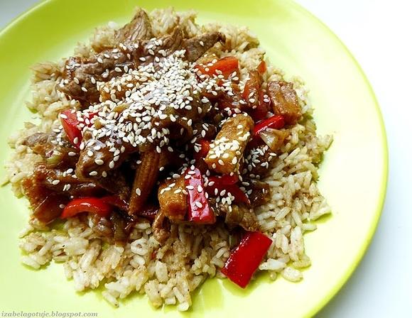 Wołowina z sosem ostrygowym