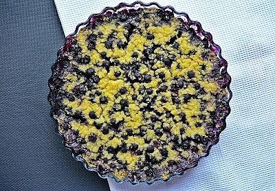 Placek jaglany z borówkami amerykańskimi