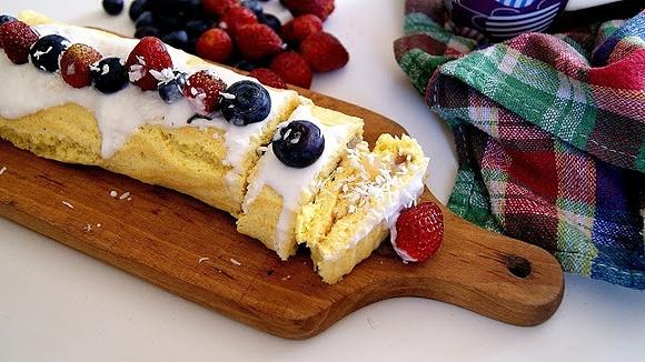Omlet inaczej: rolada z mąki kukurydzianej