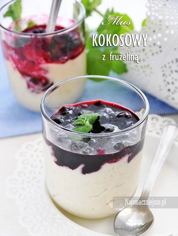 Mus z kaszy jaglanej z frużeliną