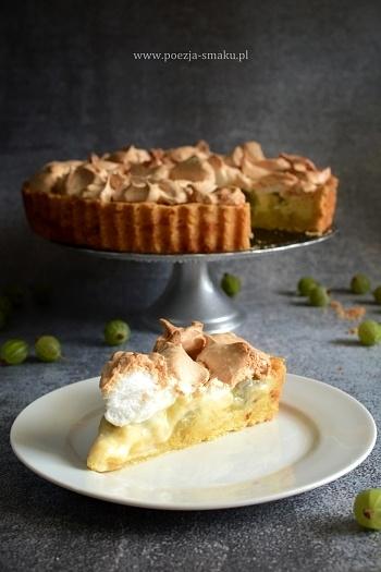 Tarta z agrestem i bezą
