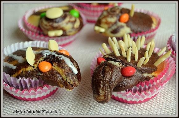 Muffinki marmurkowe z zwierzątkami