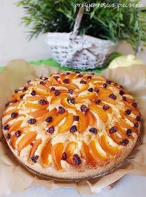 Ciasto z morelami i żurawiną