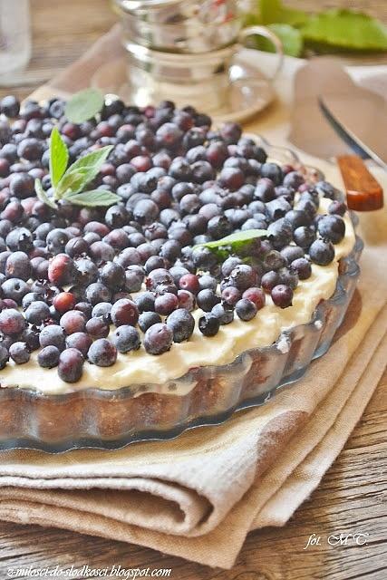 Tarta z borówkami i frużeliną Wiśniową