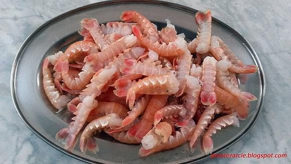 Langustynki w białym winie
