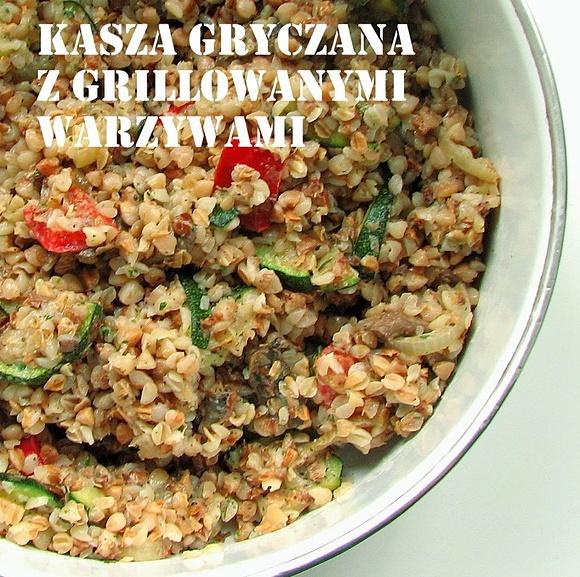 Kasza gryczana z grillowanymi warzywami