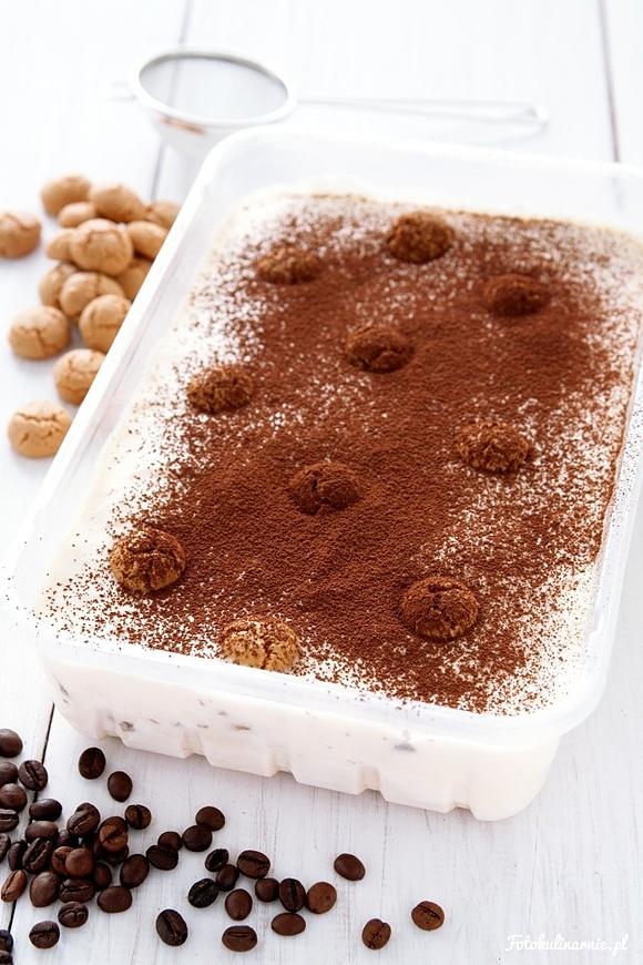 Lody tiramisu z amaretti bez maszyny