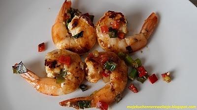 Krewetki grillowane z czosnkiem i chili