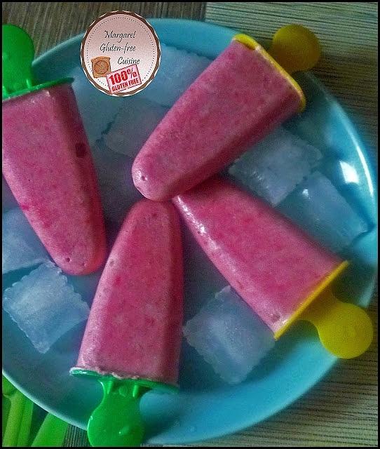 Lody truskawkowo rabarbarowe