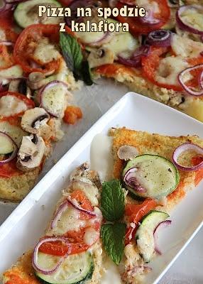 Pizza na spodzie z kalafiora wegetariańska i bezglutenowa