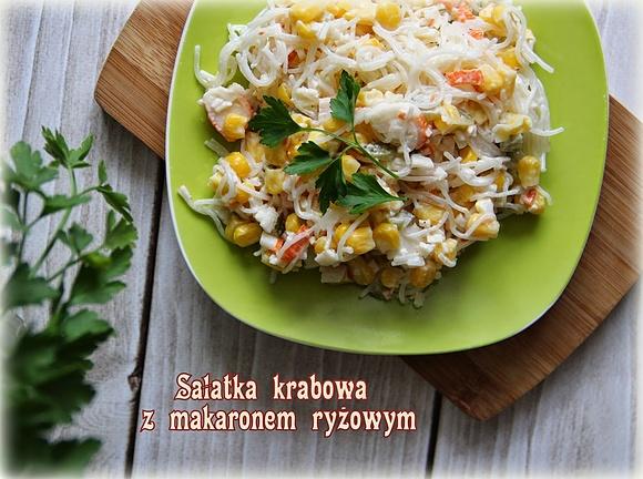 Sałatka krabowa z makaronem ryżowym