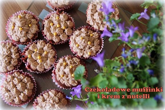 Kakaowe muffinki z kremem Nutella