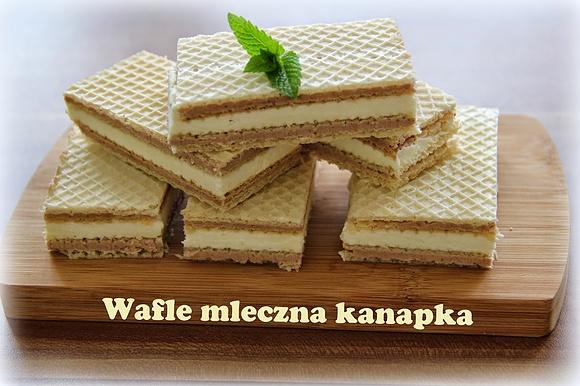 Wafle mleczna kanapka - łatwy przepis na słodkie przekąski dla dzieci