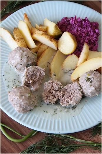Pulpeciki wieprzowe w sosie koperkowym