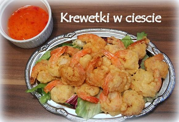 Krewetki w cieście na kolację dla dwojga