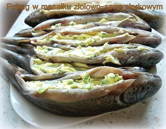 Pstrąg ziołowo Szczypiorkowy