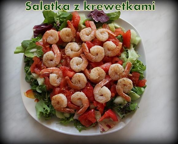 Sałatka z krewetkami i warzywami