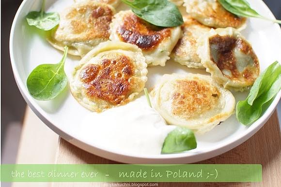 Pierogi ze szpinakiem i serem feta