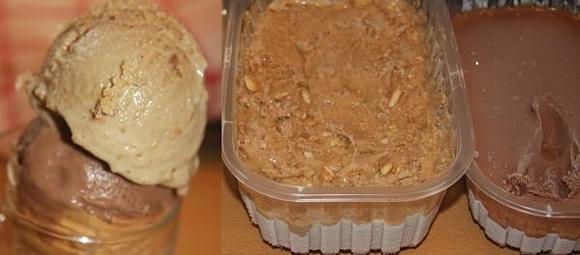 Potrójne lody herbaciane z herbatnikami