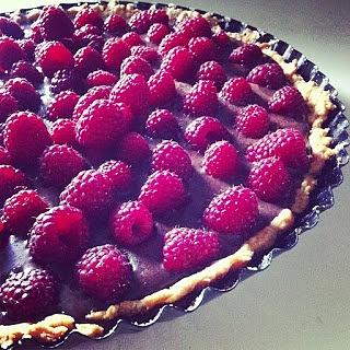 Tarta truflowo-malinowa