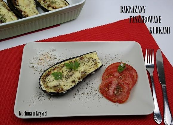 Bakłażany faszerowane kurkami
