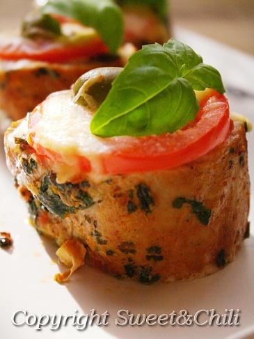 Włoska polędwiczka z pomidorem i mozzarellą