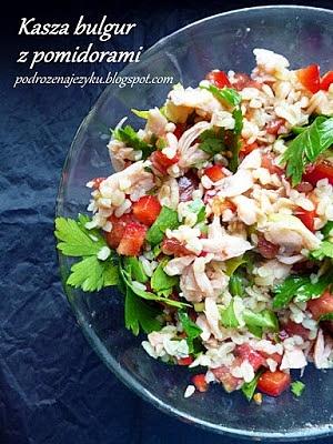 Sałatka z kaszy bulgur i pomidorów