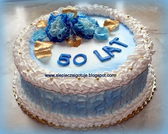 Tort na 50. urodzinki.
