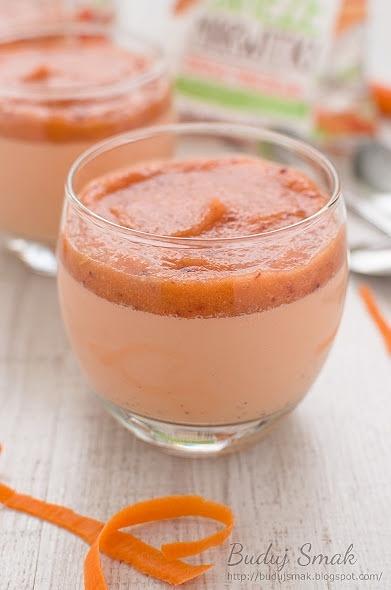 Marchewkowa panna cotta zdrowa słodycz