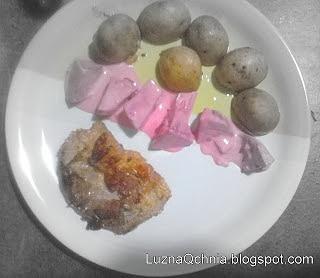 Schab w ryżowo-maślanej panierce z zapiekanymi ziemniakami