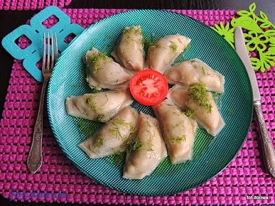 Pierożki ze szpinakiem i królikiem