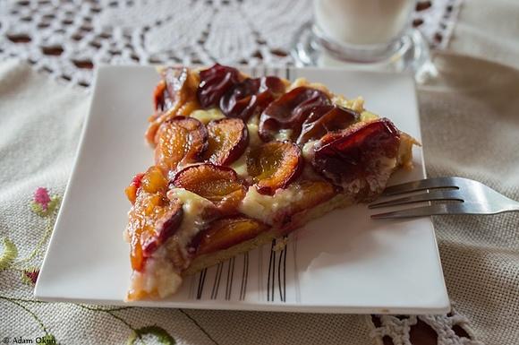 Tarta z Budyniem i Śliwkami