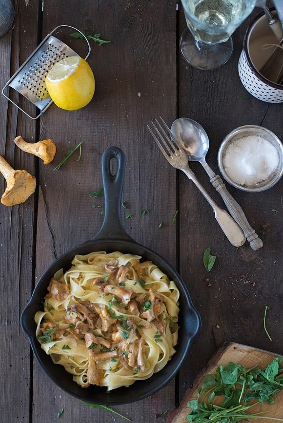 Pappardelle z kurkami w sosie śmietanowym