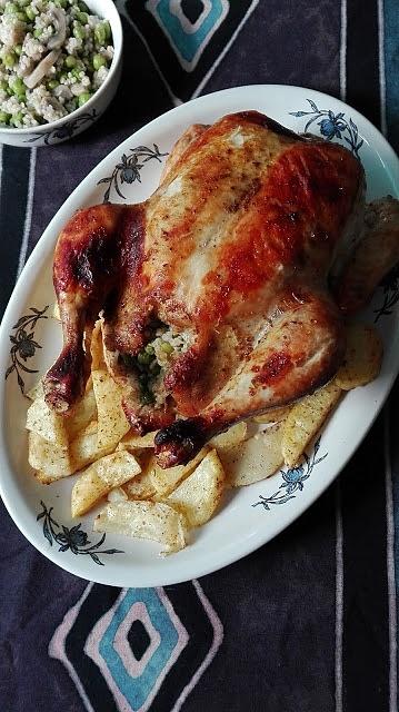 Pomarańczowy kurczak faszerowany