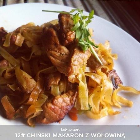Chiński makaron z wołowiną