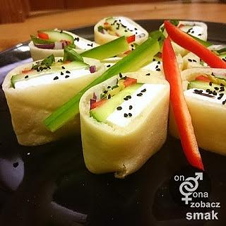 Sushi arabski z serem owczym