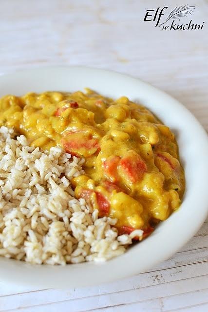 Fistaszkowe curry dyniowe z soją