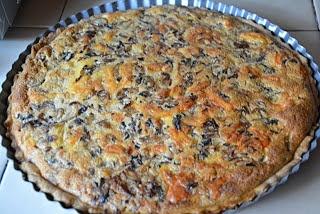 Quiche z pieczarkami