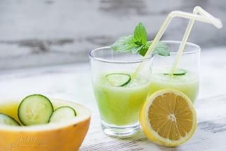 Koktajl melon z ogórkiem i miętą