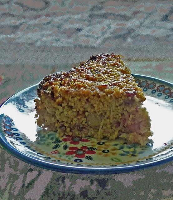 Bezglutenowa szarlotka jaglana z winogronami