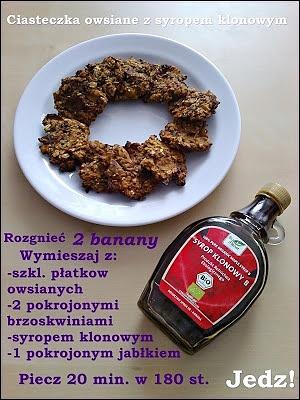Ciasteczka owsiane z syropem klonowym, łatwe i szybkie