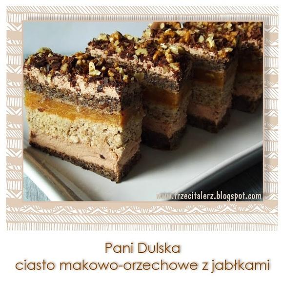 Pani Dulska ciasto makowo-orzechowe z jabłkami