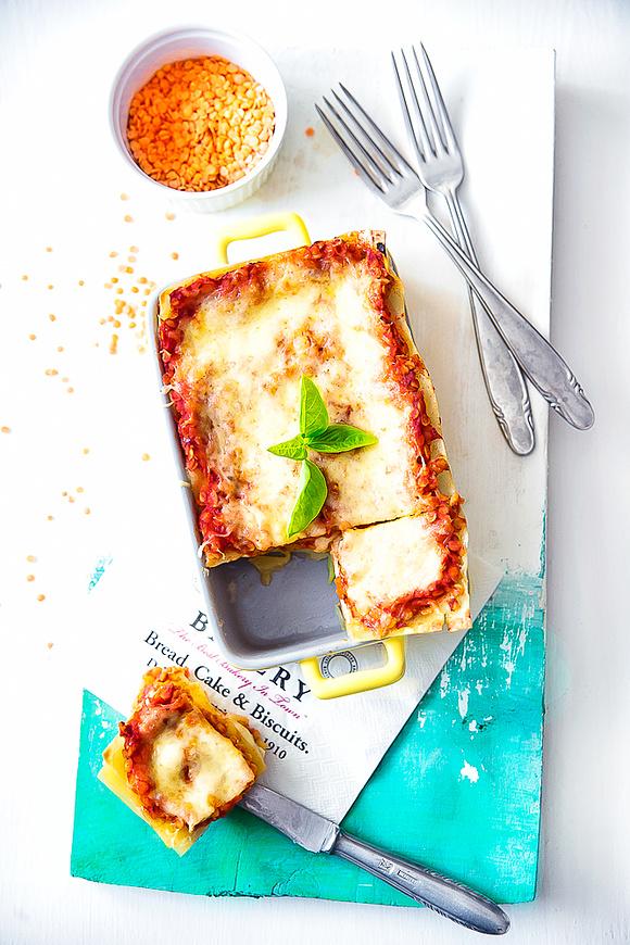 Lasagne z cukinią i soczewicą bez mięsa