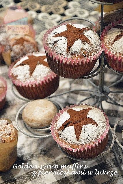 Golden syrup muffins z pierniczkami