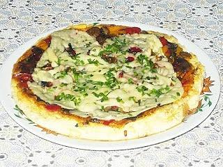 Omlet z pieczarkami i papryką