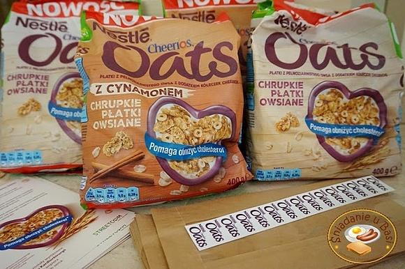 Paczka ambasadorki od streetcom z chrupiącymi owsianymi nestle cheerios oats