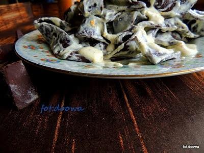 Czekoladowe pappardelle z pomarańczą i ricottą